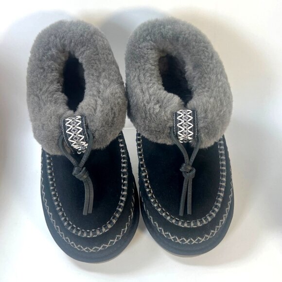UGG Tasman Alpine Black Suede Shearling Winter Clogs Women Size 8 - Picture 2 of 11